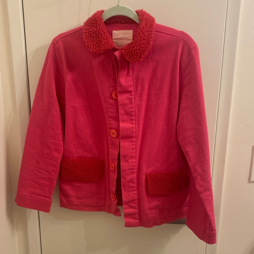 ban.do Pink Jacket with Sherpa Collar